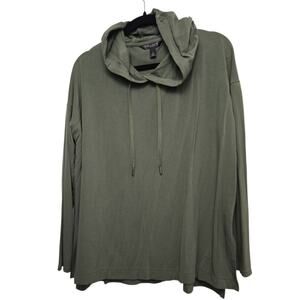 Banana Republic Hooded Long Sleeve Top – Olive Green (Size Large)
